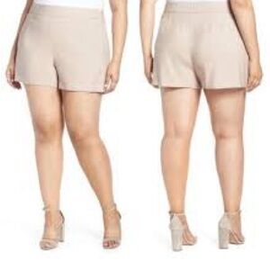 Leith Anthropologie High Waisted Khaki Color Shorts